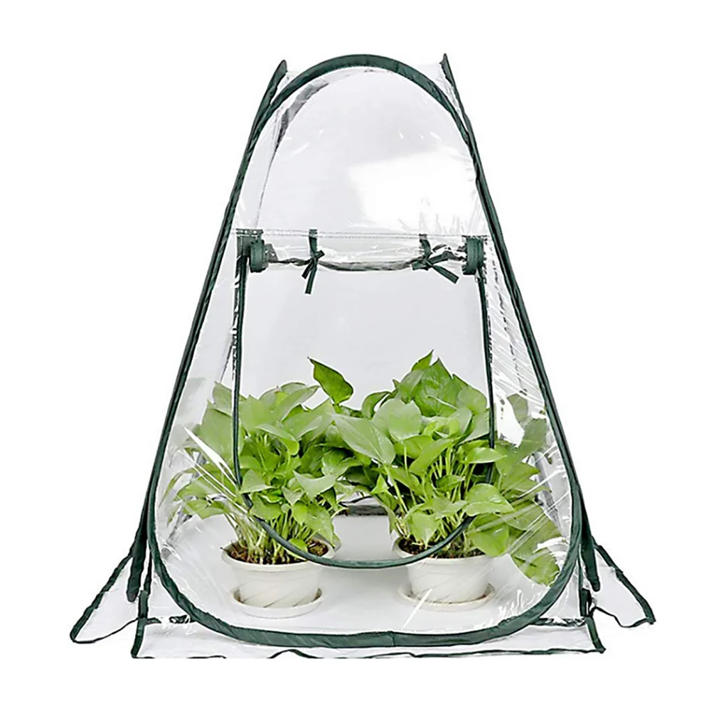 With 4 Ground Nails Flower And Grass Warm Cover Portable Mini Greenhouse New Resistant Garden For Plant Outdoors Indoor Foldable
