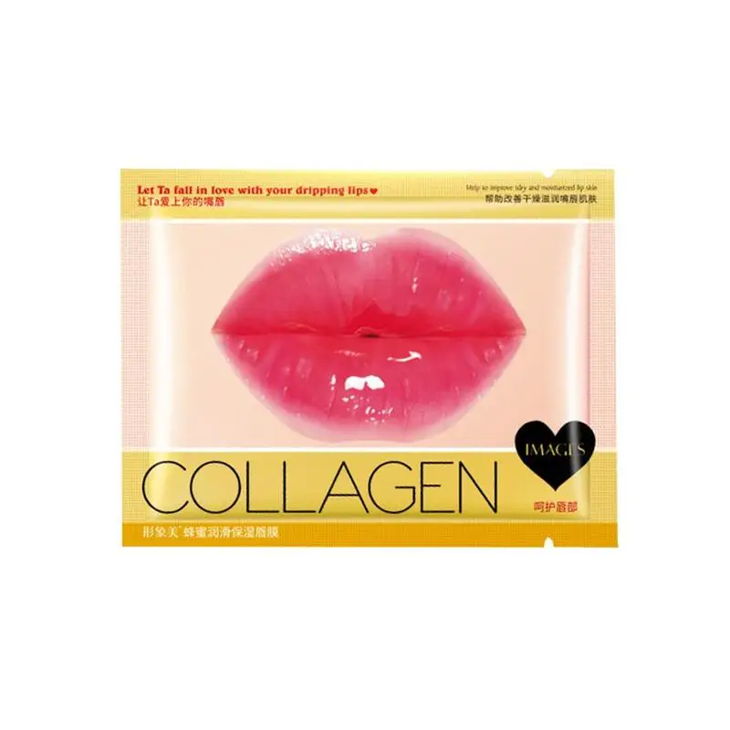 Crystal Collagen Lip Plumper Mask Honey Lip Mask Pads Enhancer Patch Care Aging Anti Gel Lips Scrub Moisture H6O0