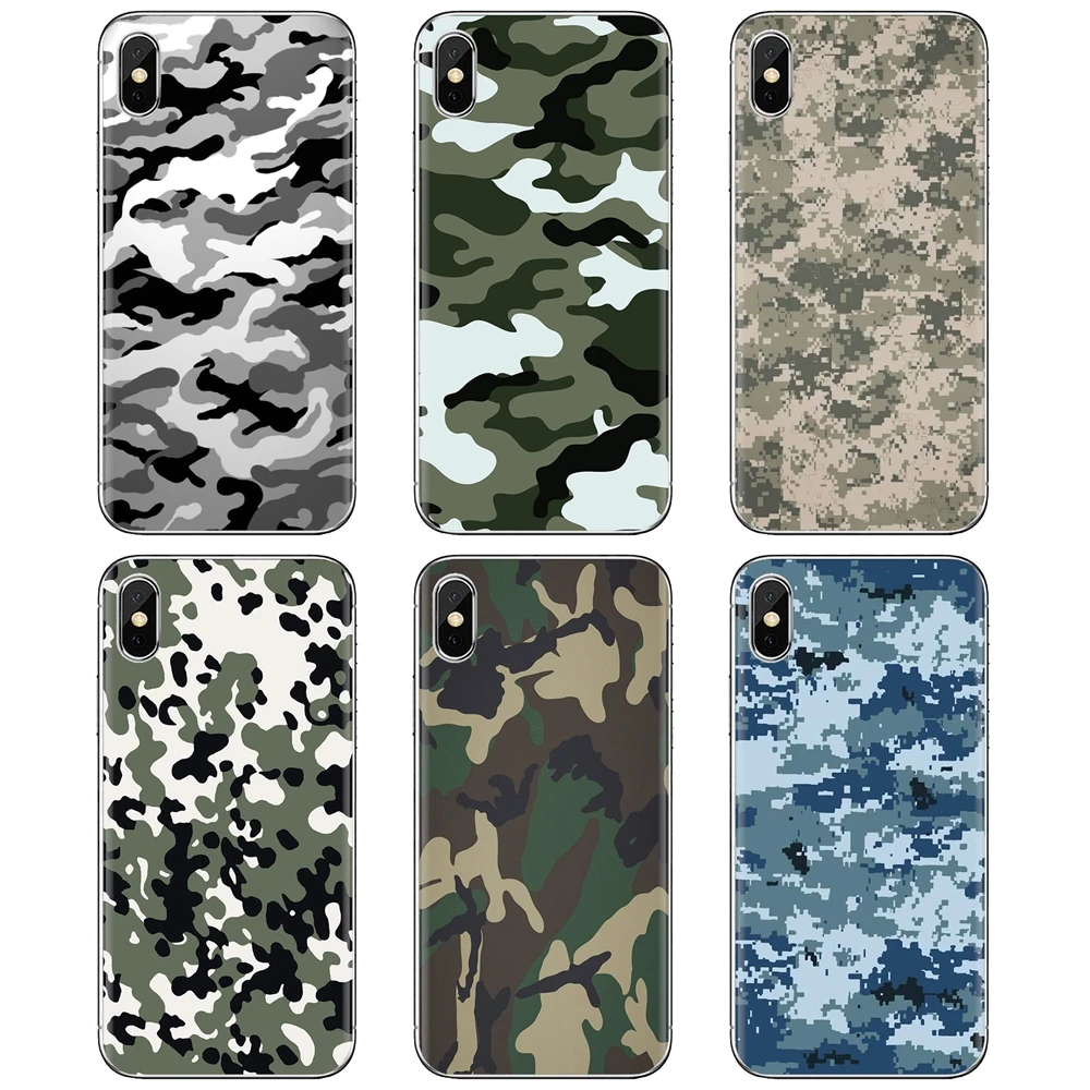 For Samsung Galaxy A10 A40 A50 A70 A3 A5 A7 A9 A8 A6 Plus 2018 2015 2016 2017 Silicone Case Army Green Camouflage | Мобильные