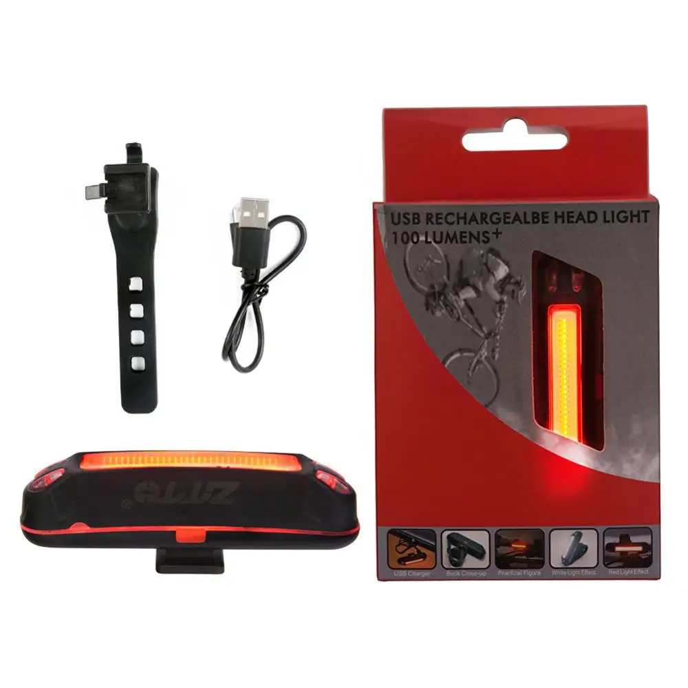 

Bicycle Light LED Taillight Rear Tail Safety Warning Cycling Portable Light, USB Style Rechargeable or Battery Style