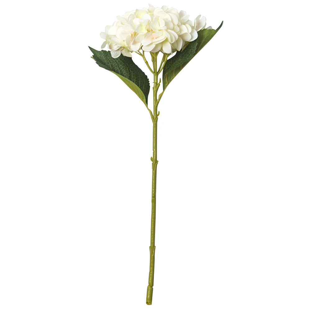 White Green Многоразовая Свадебная Гортензия для невесты, искусственный цветок, для дома, не выцветает, Ретро стиль, букет, стол, прочный, настольный, декоративный - Color: White Green