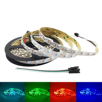 

RGB Led Pixel Light Strip Tape SK6812 4020 Side Lighting Strip Individually Addressable Smart RGB Led Tape White PCB IP30 DC5V