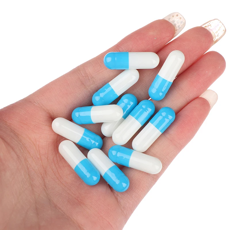 100Pcs/200Pcs Empty Hard Gelatin Capsule Size 0# Gel Medicine Pill Vitamins Personal Health Care Pill Cases Splitters
