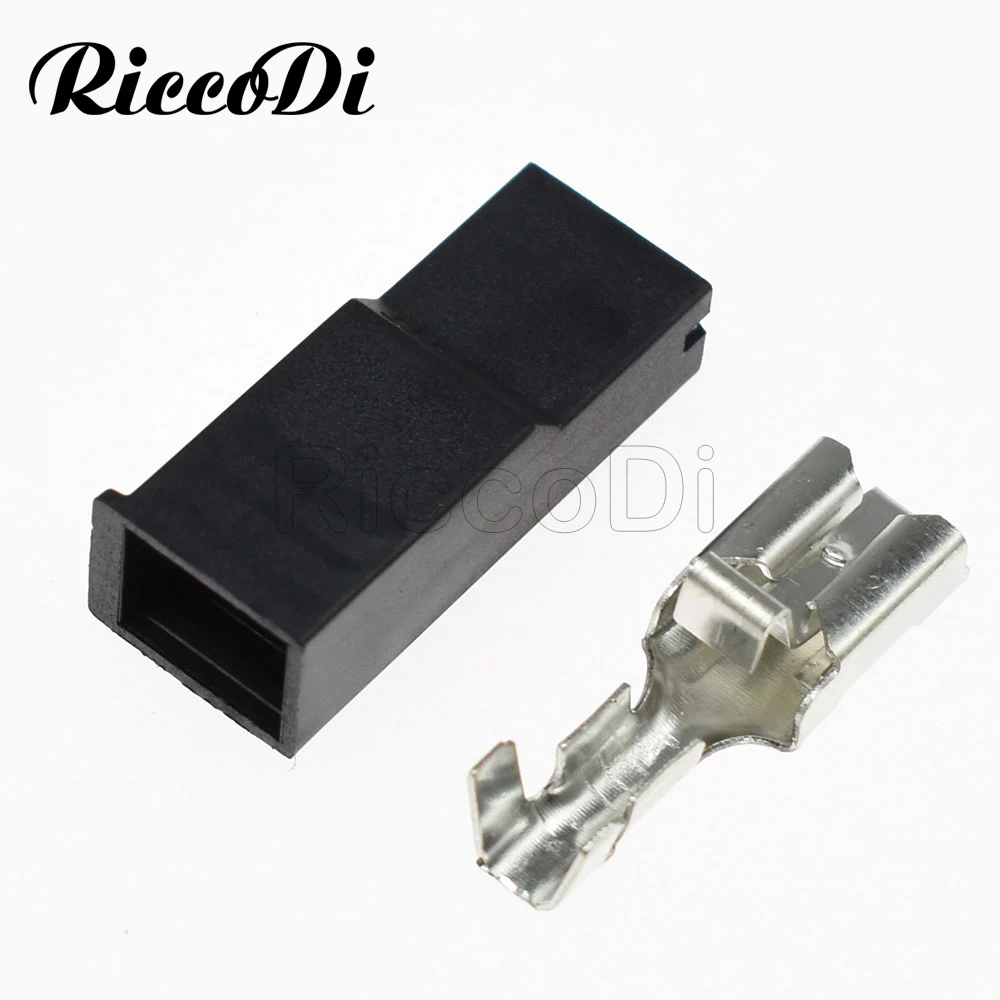 1/5/10/20Kit TE 1Pin Black 6.3 Series Unsealed Plastic Female Plug