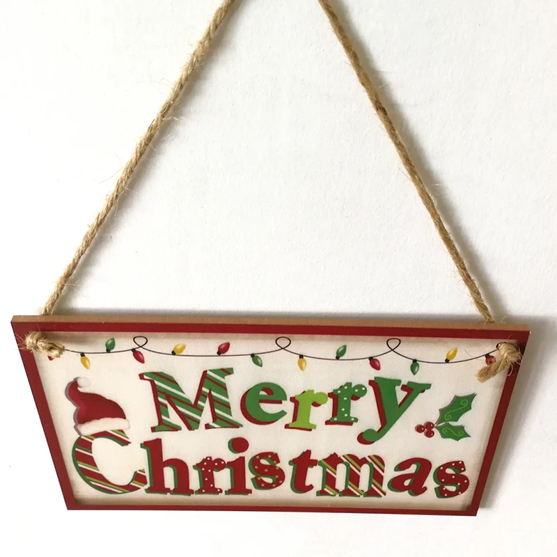 

1 pcs Merry Christmas Personalised Wooden Hanging Gift Ornaments Decoration high quality new arrival