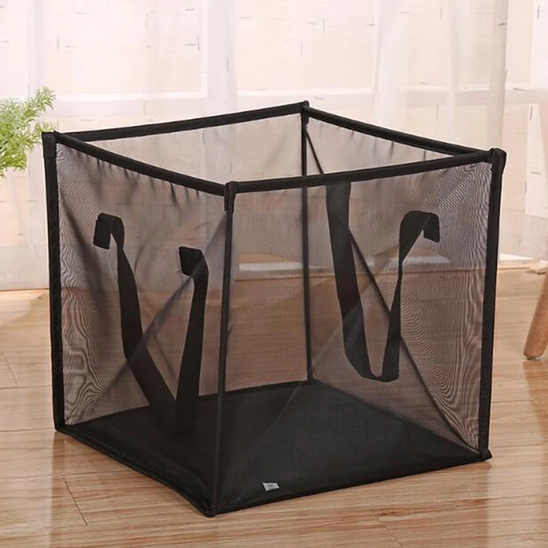 Laundry Basket Black Folding Hamper Dirty Clothes Blue Underwear Storage Basket Clothes Storage Bag Home Daily Necessities