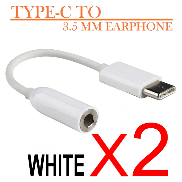 Адаптер для наушников AUX type-C-3,5 мм для huawei mate 20 P30 pro Xiaomi Mi 8 9 SE type C-3,5 Jack, аудиокабель для наушников - Цвет: 2 PCS