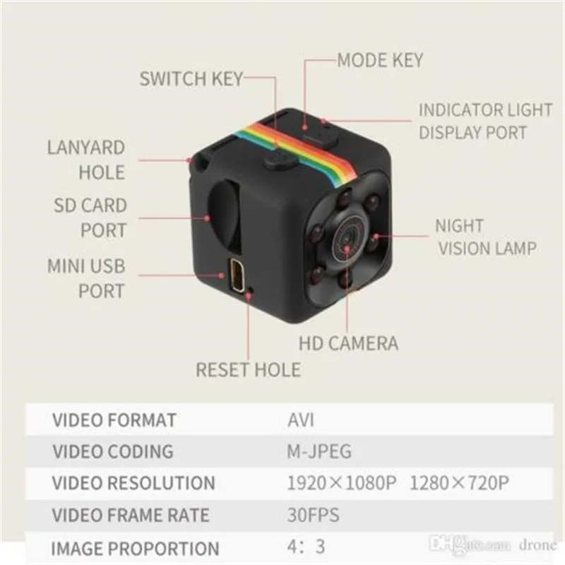 SQ11 Full HD 960P Mini Car DV DVR камера видеорегистратор IR ночного видения Домашняя