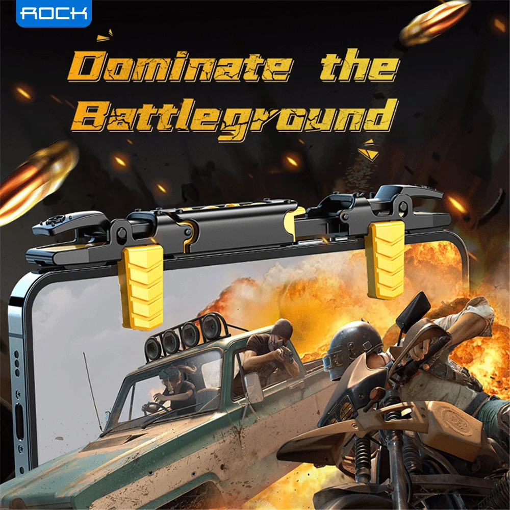 ROCK Mechanical Retractable Moible Controller Gamepad For PUBG Joypad Trigger Fire Button Aim L1 R1 Shooter Phone | Электроника