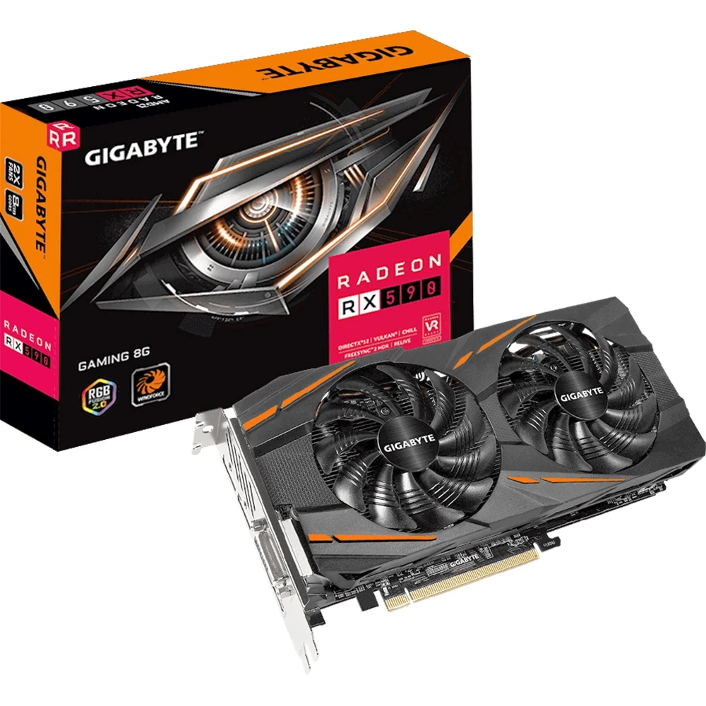 Видеокарта Gigabyte Gaming AMD Radeon RX 590 1560MHz 8192MB 8000MHz 256 bit RTL [GV-RX590GAMING-8GD]