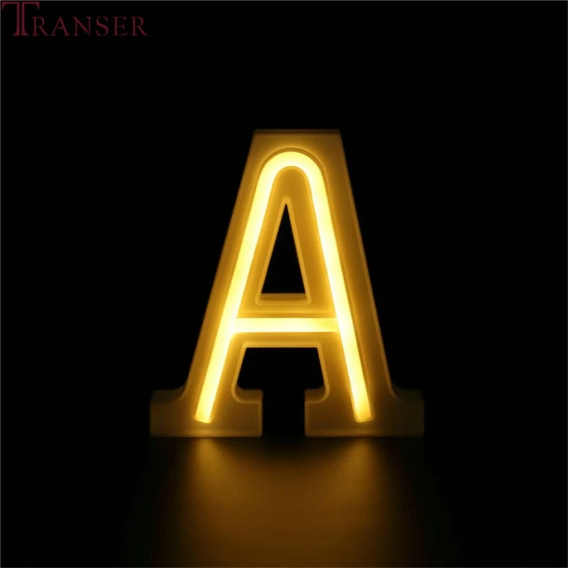 Transer USB Алфавит A-Z буквы светодиодный свет пластиковые буквы фонарь лампа стоящая/подвесная для домашнего декора 907