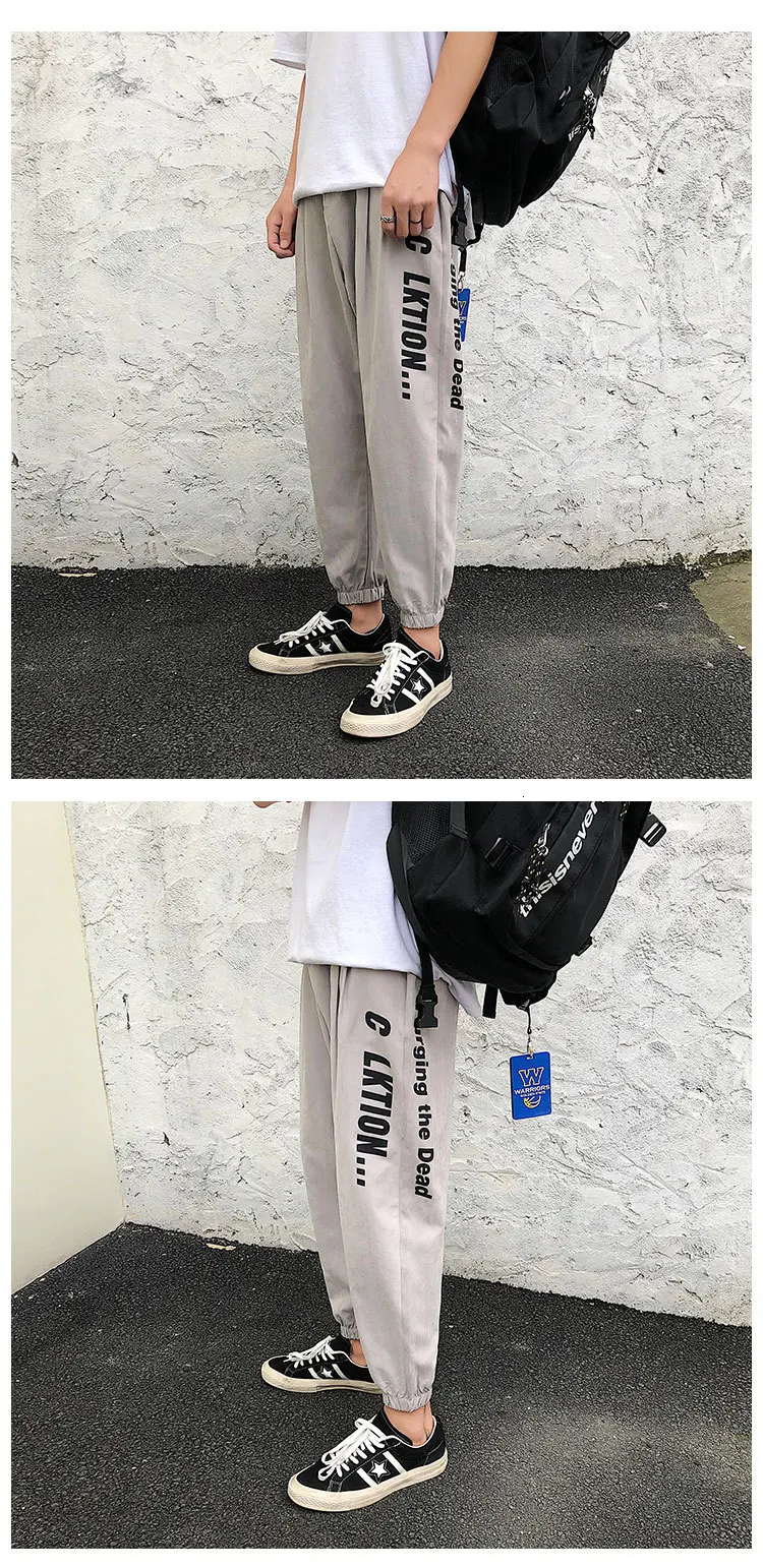 Autumn Plus Velvet Pants Men's Fashion Sweatpants Men Casual Track Pants Streetwear Hip Hop Loose Joggers Pants Male M-5XL