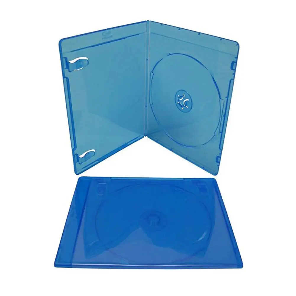 Квадратный ltra тонкий один Slimline синий Сменные Чехлы для Blu Ray DVD фильмы держатель #