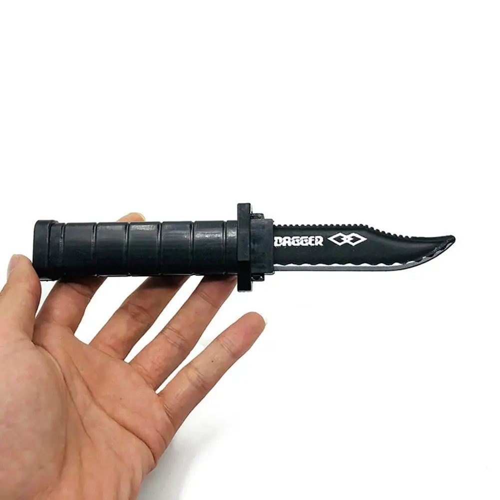 Креативный нож для имитации куриного оружия на Хэллоуин, аккуратный пружинный выдвижной нож, пластиковый поддельный нож