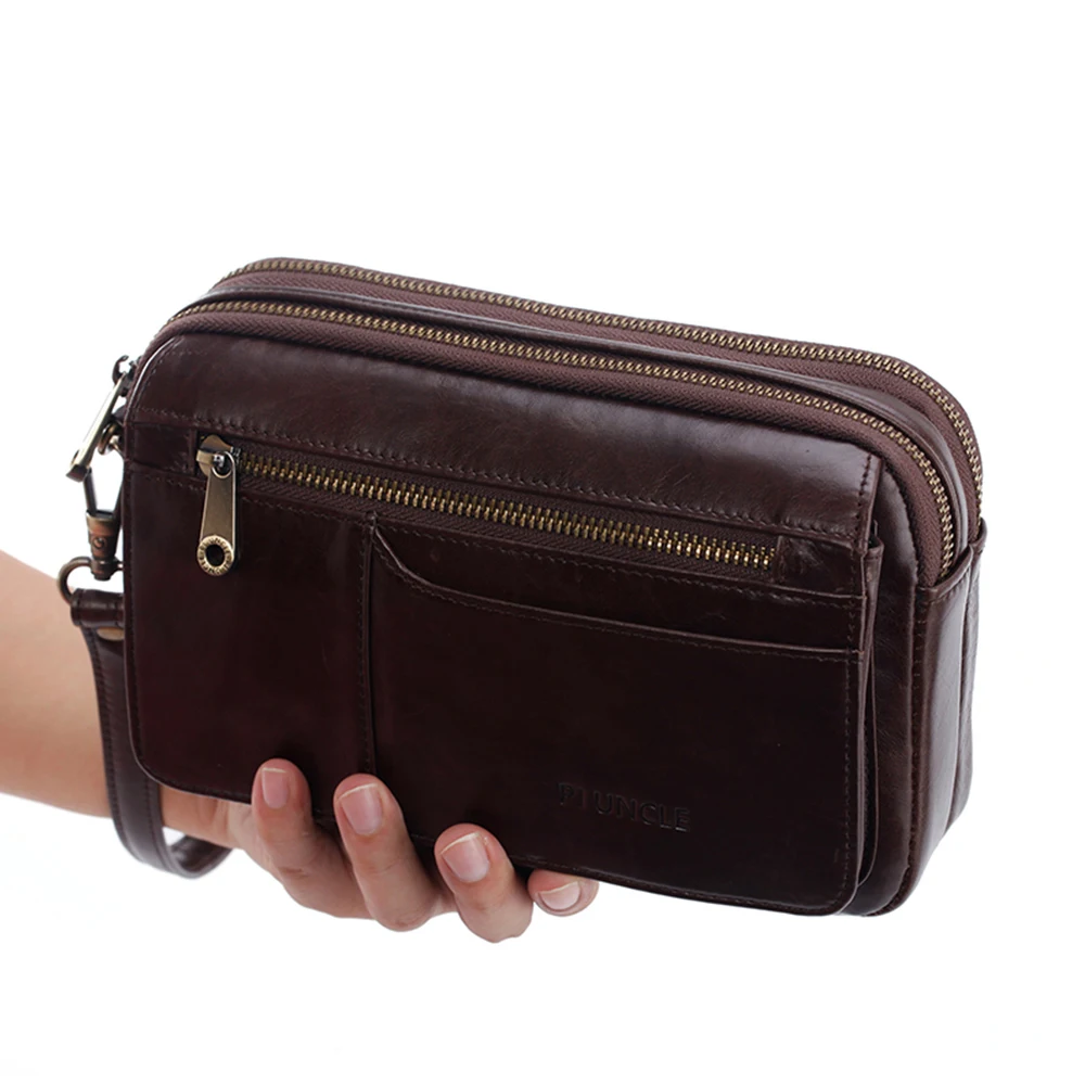 

Men's Leather Fashion Phone Wallet Long Male Large Capacity Bag For Documents Multifunctional Purse Soft