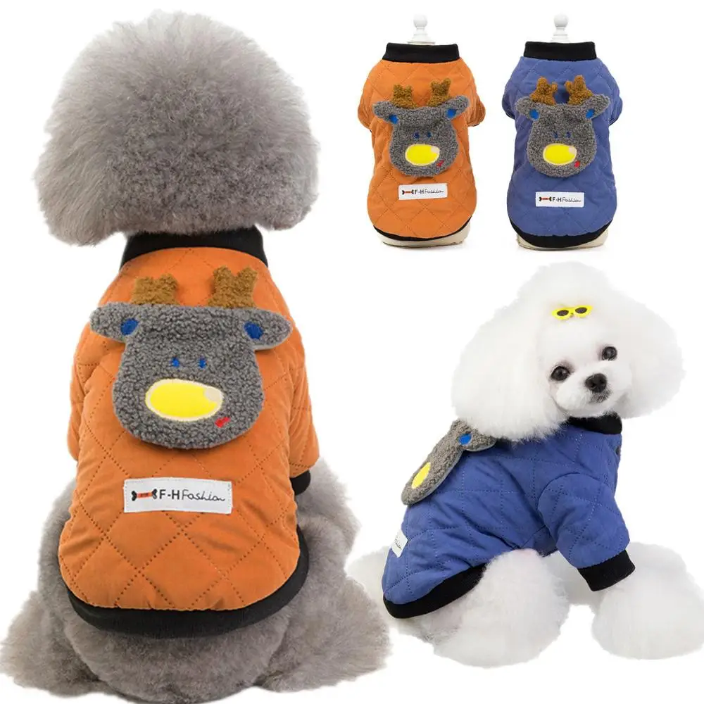 

Cute Dog Coat Winter For Small Dogs French Bulldog Teddy Bichon Christmas Clothing For Pet Puppy Costume Outfit Padded Jacket XL
