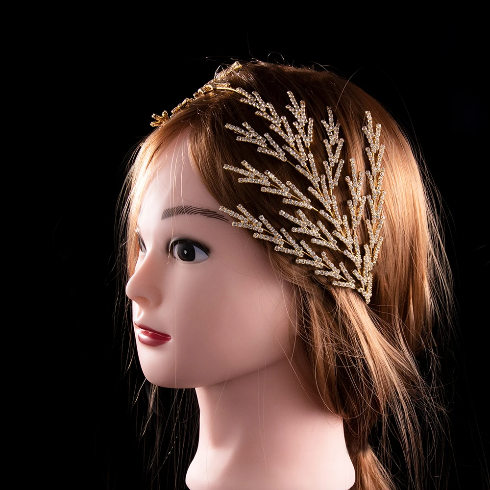 Bridal Hairband Retro Luxury Baroque Crystal Headdress Women Hairband Prom Girl Wedding Hair Accessories Headband