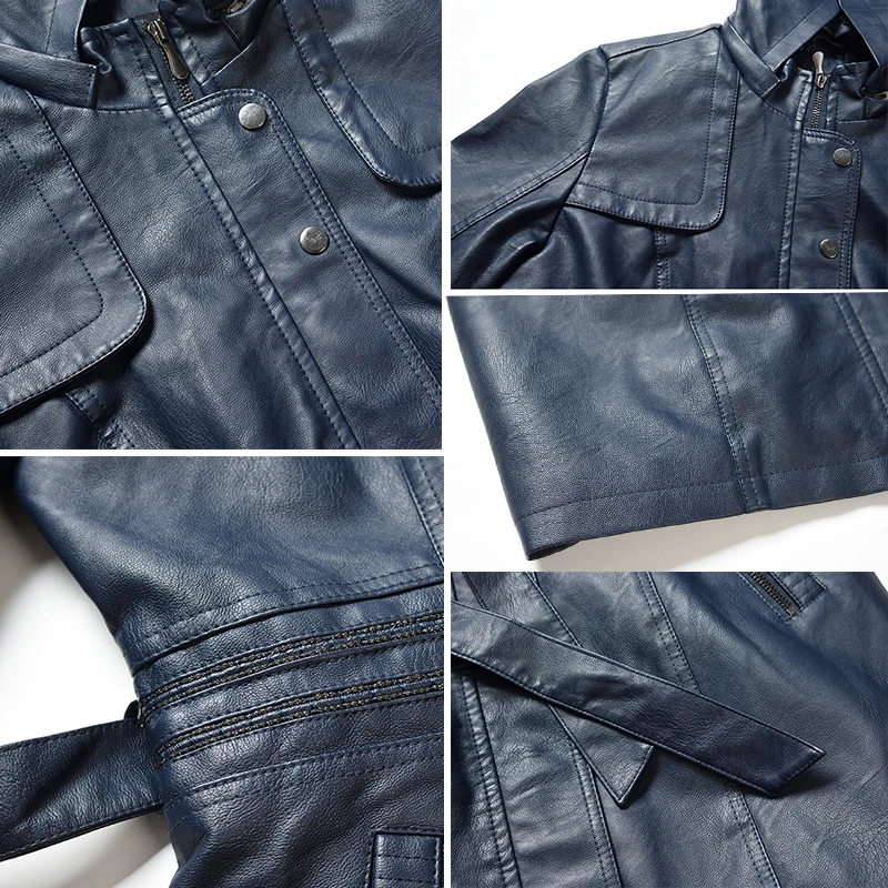 Кожаная куртка для женщин, верхняя одежда, теплое модное замшевое пальто, однотонное пальто из искусственной кожи с капюшоном, зимняя длинная куртка с поясом, тонкая ветровка, верхняя одежда для девушек