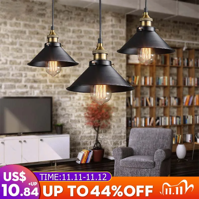 Loft Vintage Pendant Light Nordic Retro Iron Lights Industrial Edison Lamp Lighting Fixture For Cafe Bar Home Lighting afbeelding