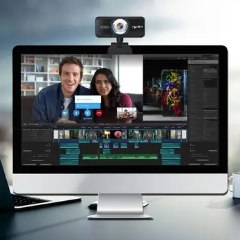 

1080P 5Million Webcam with Microphone,Fast Auto Focus for Video Calling meeting