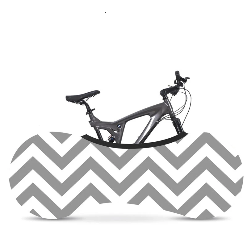 Крытая высокоэластичная Пылезащитная Крышка для горного велосипеда, защита от царапин, чехол с геометрическим рисунком для велосипедных колес, пылезащитная крышка - Color: Model 5