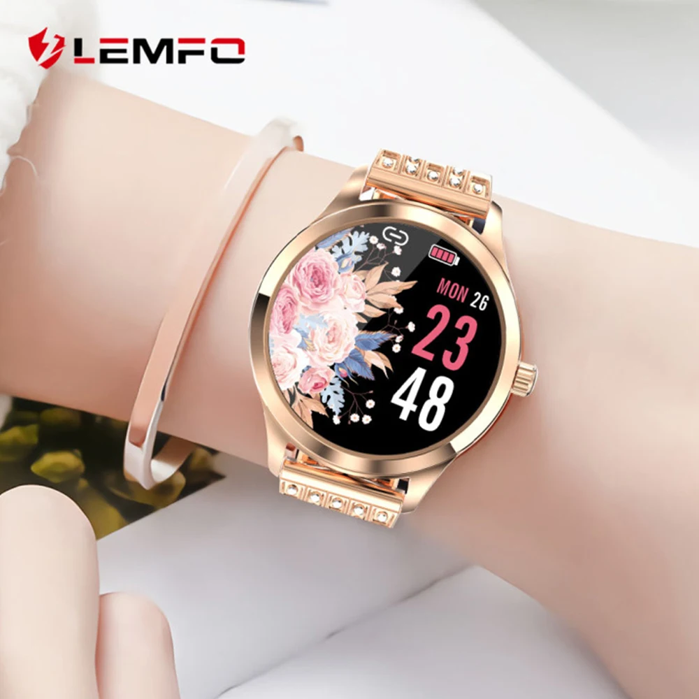 Photo Product LEMFO LW07 Smart Watch Women 2020 DIY Watch Face Colorful TFT Screen Health Monitoring Smartwatch Ladies for Android IOS