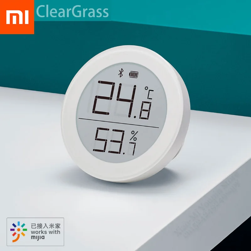 Xiaomi mi jia clearGrass цифровой Bluetooth термометр и гигрометр электронный чернильный экран 30 дней данных от mi home app
