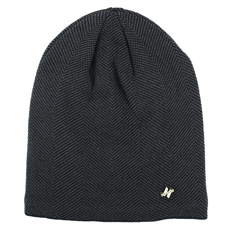 Skullies Beanie Мужская дикая вязаная шапка осень и зима без сатина атласная шерстяная шляпа уличная Лыжная теплая с капюшоном купольная шапка