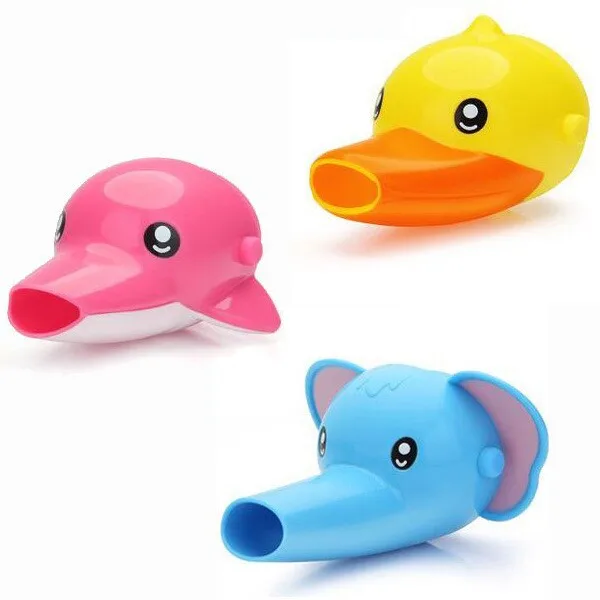 Kid Faucet Extender Sink cute Animals design Baby Tubs Kids Hand Washing Bathroom Sink Handle Extension Toddler