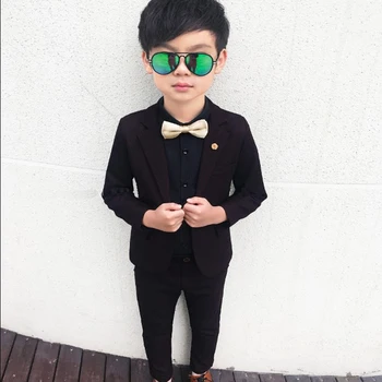 

Flower Boys Suit for Weddings School Kids Piano Party Formal Blazer Pants 2PCS Clothing Set Children