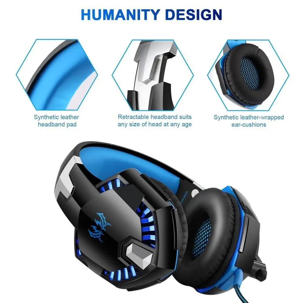 buy 2019NEW Over ear Game Gaming Pro Headphone Headset Earphone Headband for G2000 with Stereo Bass Noise Cancelling