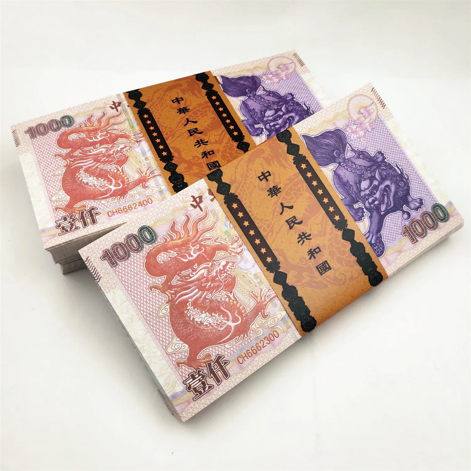 Китайский дракон и Кайлин 1000 юаней бумажные банкноты не валюта анти Поддельные