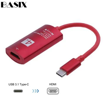 

Basix USB C to HDMI Adapter 4K*2K Type-C to hdmi Adapter Cable for Samsung Galaxy S8 S9 Note 8 Huawei P20 Mate 10 USB-C to HDMI