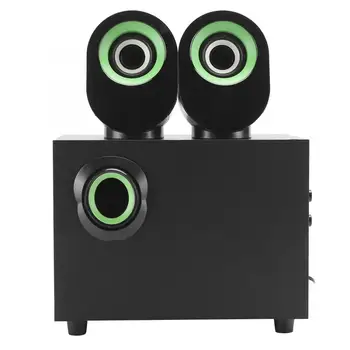 

Wooden Subwoofer 2.1 Multimedia USB Speaker Music Player Desktop Laptop Computer Wired Speakers