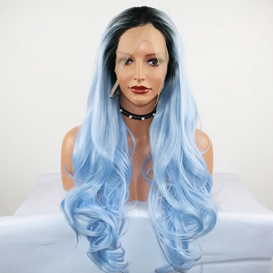 blue ombre wig