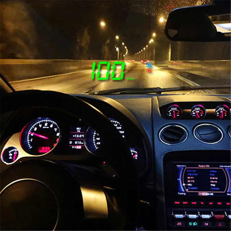 Автомобильный Универсальный Hud Дисплей Спидометр Obd2 температура воды проекция на лобовое стекло авто HUD для автомобиля аксессуары