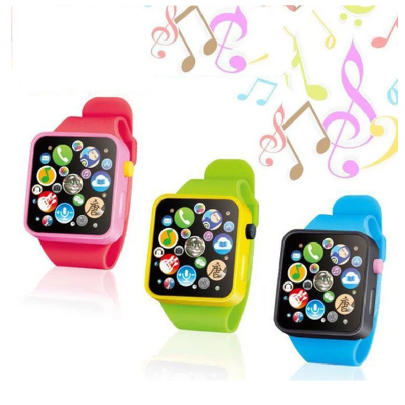 Reloj inteligente multifuncional para niños y niñas, pulsera Digital de simulación de música con pantalla táctil, juguetes educativos