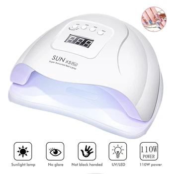

LED Nail Lamp for Manicure 110W Nail Dryer Machine UV Lamp For Curing UV Gel Nail Polish With Motion sensing LCD Display