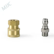 Mjjc adaptador fêmea de 1/4 polegadas, alta qualidade, conector rápido e adaptador para polegadas, peça para lança de espuma