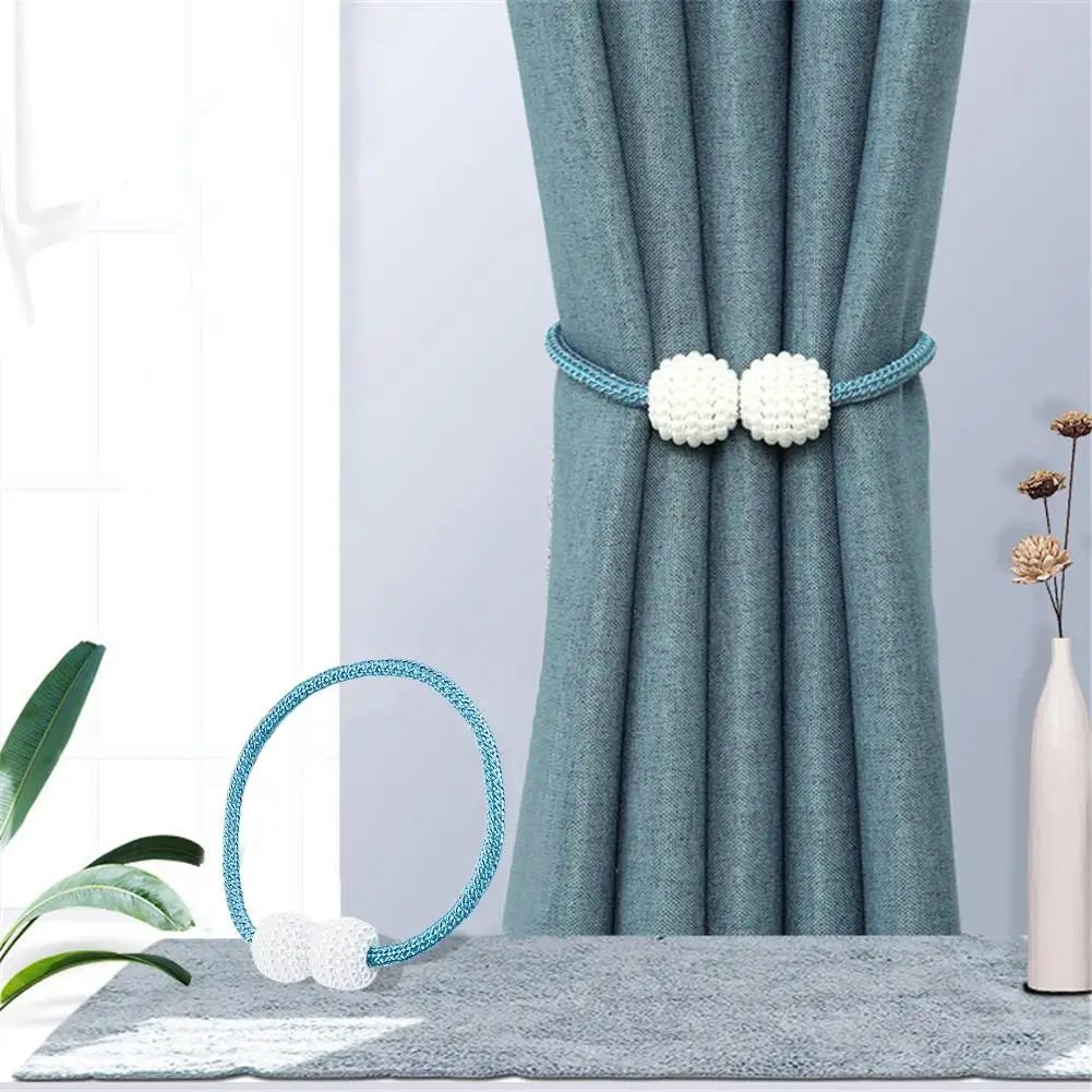 2 Pcs Simple Idea Magnetic Curtain Tiebacks No Drilling Decorative