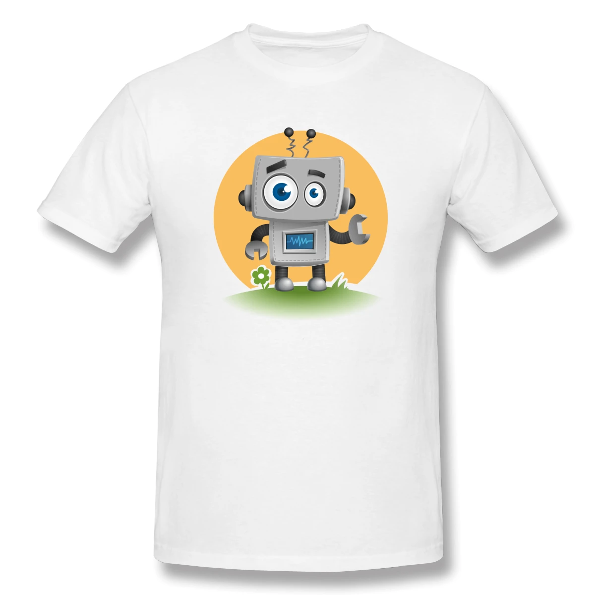 cute Robot t shirt men's Casual Fashion Men's Basic Short Sleeve T-Shirt boy girl cartoon t-shirt top tees cute Robot t shirt men's Casual Fashion Men's Basic Short Sleeve T-Shirt boy girl cartoon t-shirt top tees