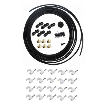 

DIY Low Pressure Spray Mist Cooling System 49 Feet (15M) Portable 1/4 inch Outdoor Garden Patio Misting Cooling System Cool Mist