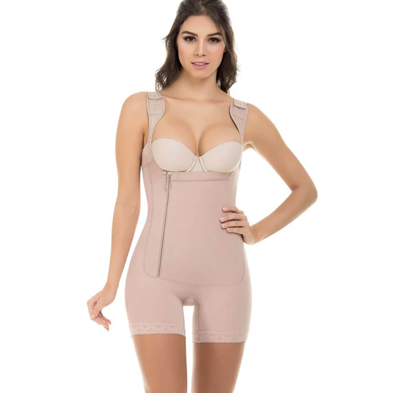 Плюс размер Женское боди Корректирующее нижнее белье моделирующее белье панти корсет утягивающая Одежда Пояс утягивающий тонкий tummi трусики bodi shape - Цвет: D022-skin