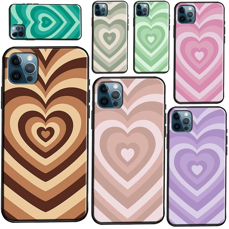 Latte Love Brown Heart Aesthetic Soft Case For Iphone 12 Pro Max Mini 11 Pro Max X Xr Xs Max Se 8 7 Plus Phone Cover Mobile Phone Cases Covers Aliexpress