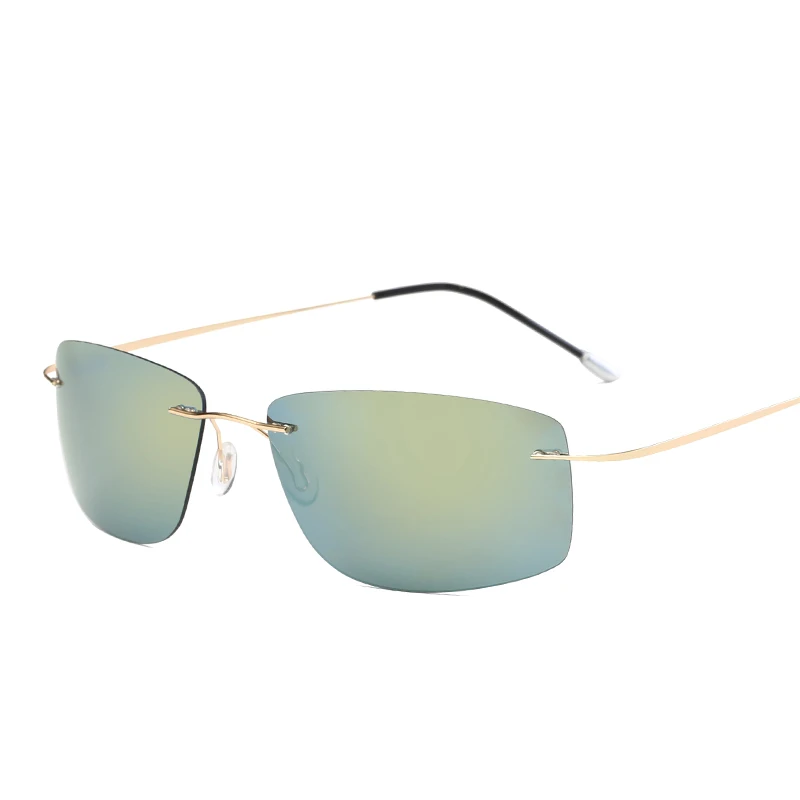 Титановые поляризованные солнцезащитные очки Квадратные оправы Polaroid брендовые дизайнерские Gafas Мужские квадратные солнечные очки для мужчин wo - Цвет линз: ZP5447-C6