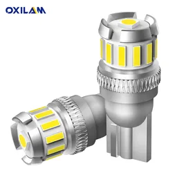 Oxilam 2 pces 240lm t10 w5w 194 168 led canbus nenhum erro livre 6500k branco para luzes da placa de licença do afastamento da iluminação interior do carro