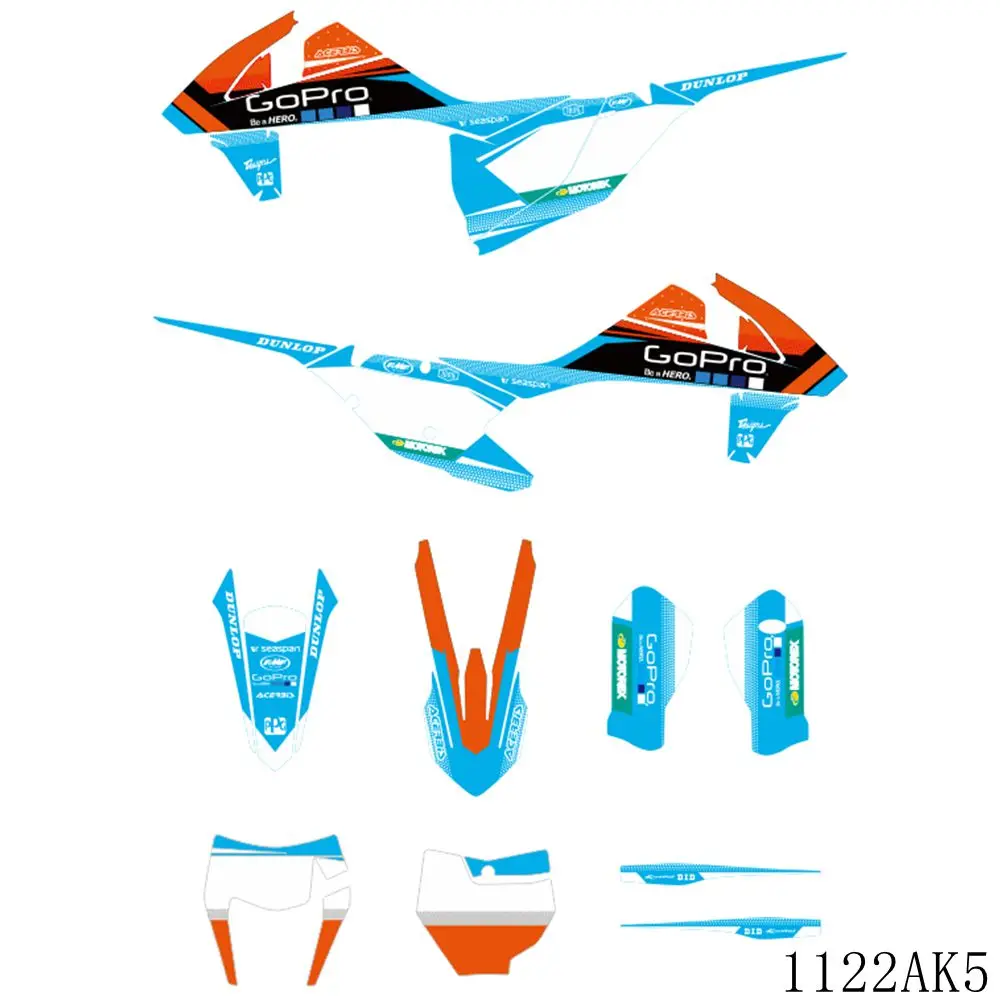 for KTM 125 250 300 350 450 SX SXF 2016 2017 2018 EXC EXCF XCW 2019 Graphics Backgrounds Stickers Kit Decal | Автомобили и