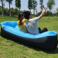 Waterproof Lazy Air Inflatable Sofa Portable Outdoor Beach Air Sofa Bed Sleeping Bag Bed Oxford Cloth 1