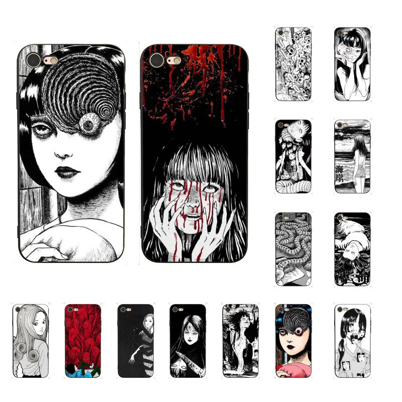 

Junji Ito Tees Horror Phone Case for iphone 11 Pro 11Pro Max 8 7 6 6S Plus X XS MAX 5 5S SE XR
