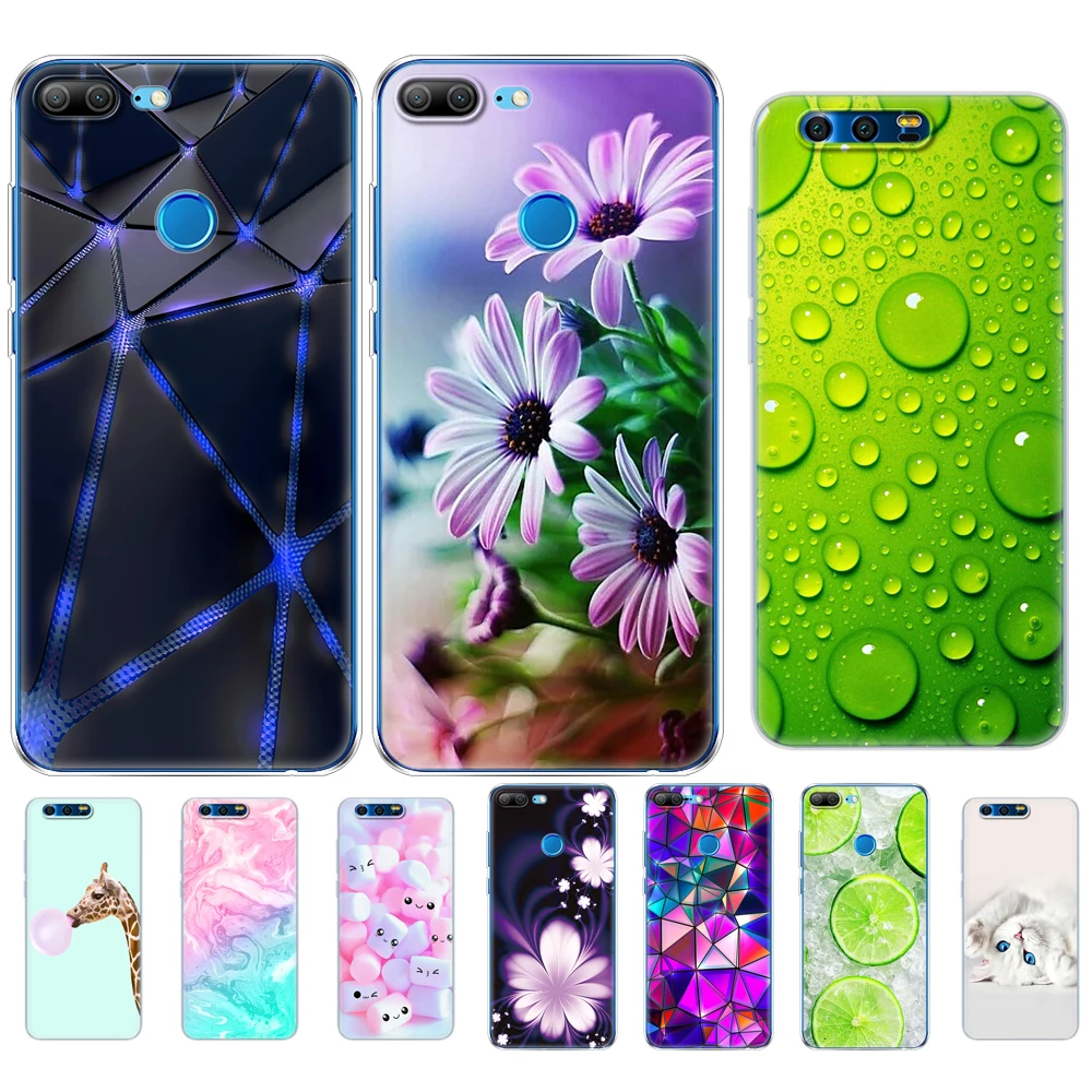 Funda de teléfono para huawei honor 9 honor 9 lite suave tpu carcasa trasera de silicona 360 impresión protectora completa honor 9 transparente